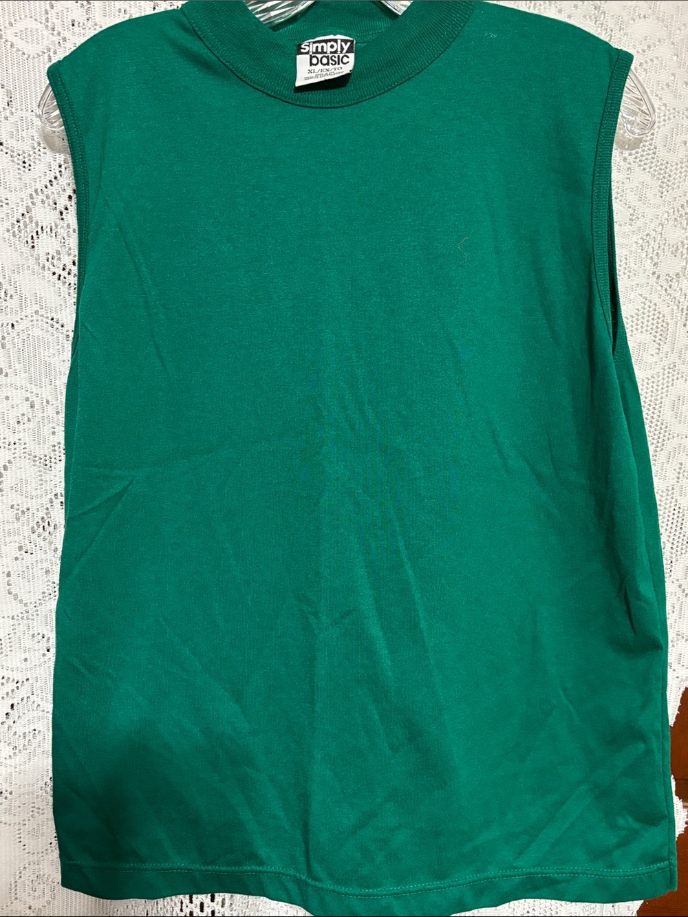 Simply Basic Emerald Green Sleeveless Tank Top